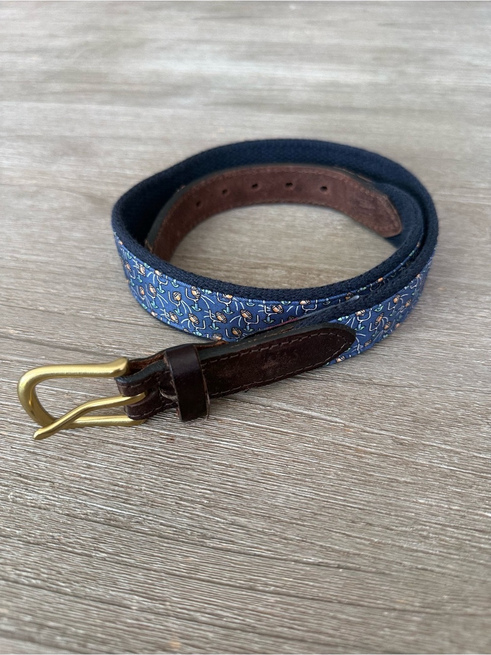 Vineyard Vines Boy’s Belt Football Field Goal Genuine Leather size 28